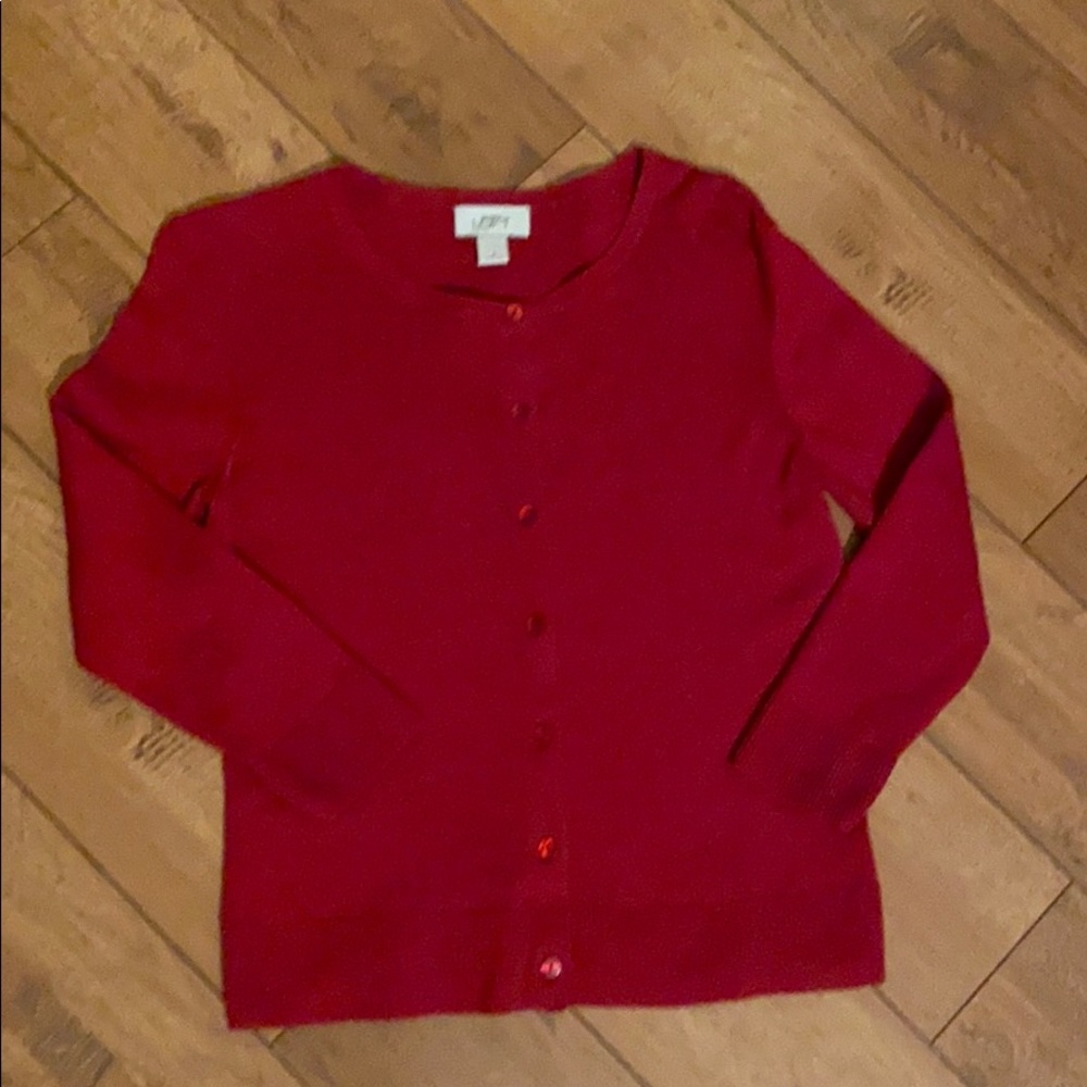 Red Cardigan Sweater
